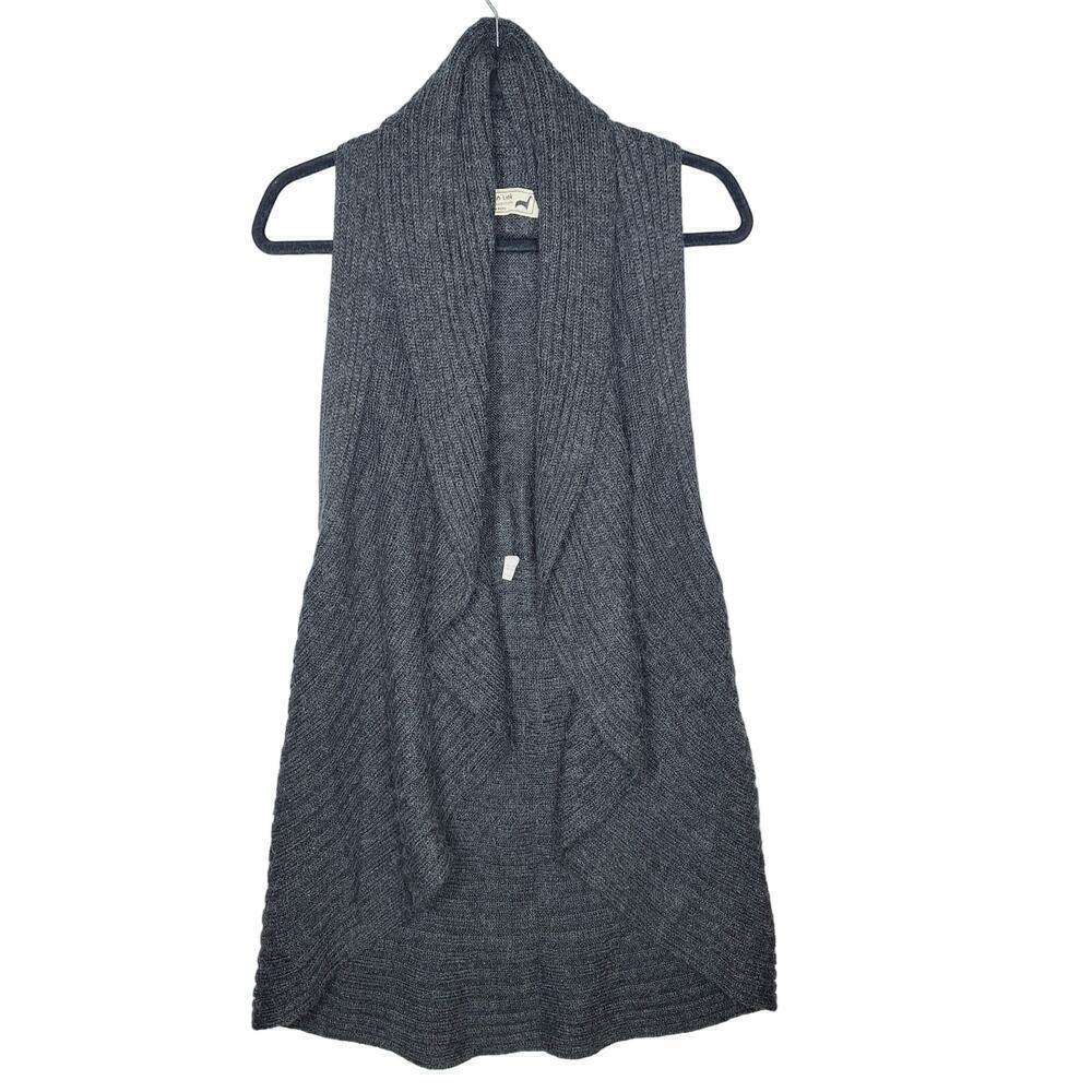 Peruvian Link Alpaca Collection Sweater Vest Women's Ribbed Waterfall Long O/S